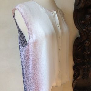 THEYSKENS THEORY sleeveless button up silk shirt